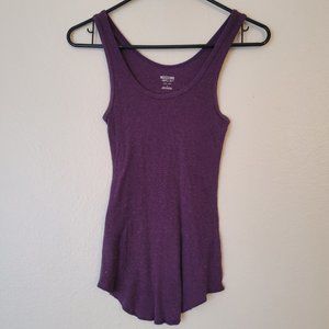 mossimo purple & gold sparkle ribbed tank top